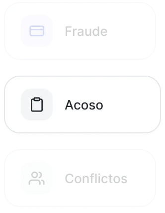 Tipos de denuncia configurables