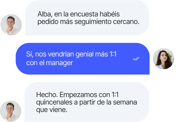 Escucha al equipo