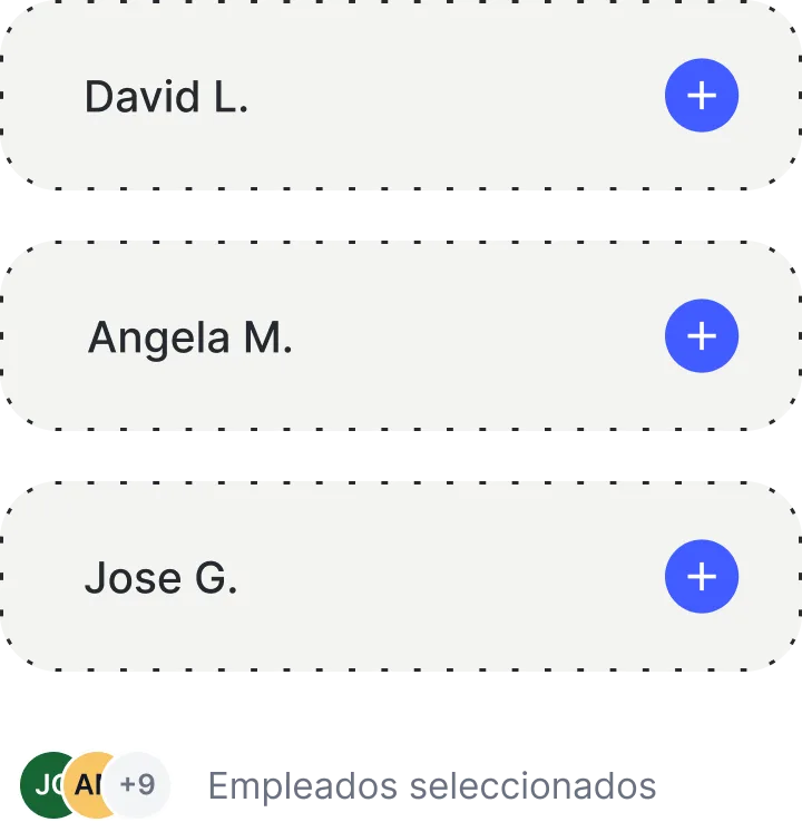 Selección de empleados para el envío masivo