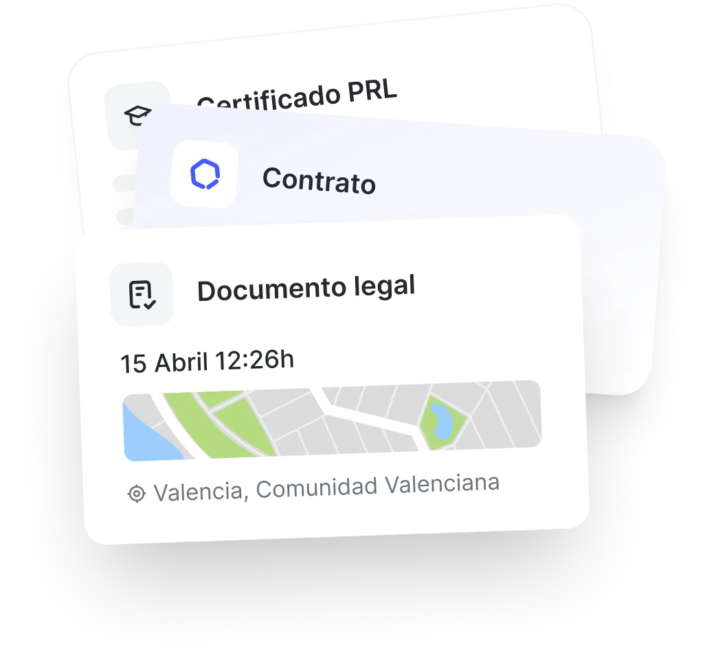 Certificado con marca de tiempo y geolocalización