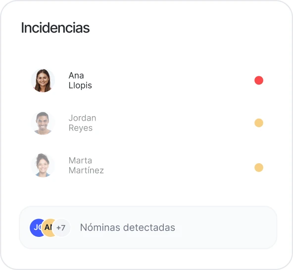 Registro de incidencias de nómina en Sesame HR