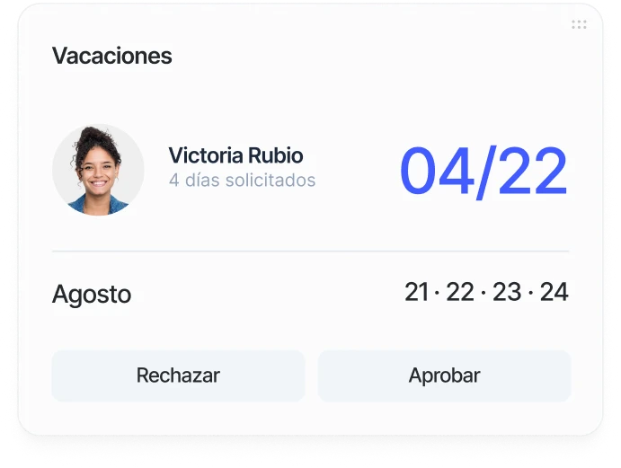 Solicitud de vacaciones en Sesame HR