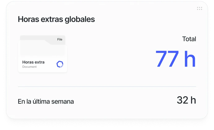 Horas extra globales en Sesame HR