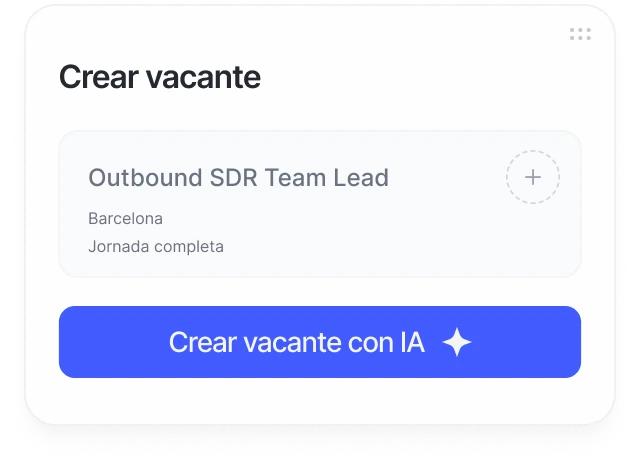Creación de vacantes con IA en Sesame HR