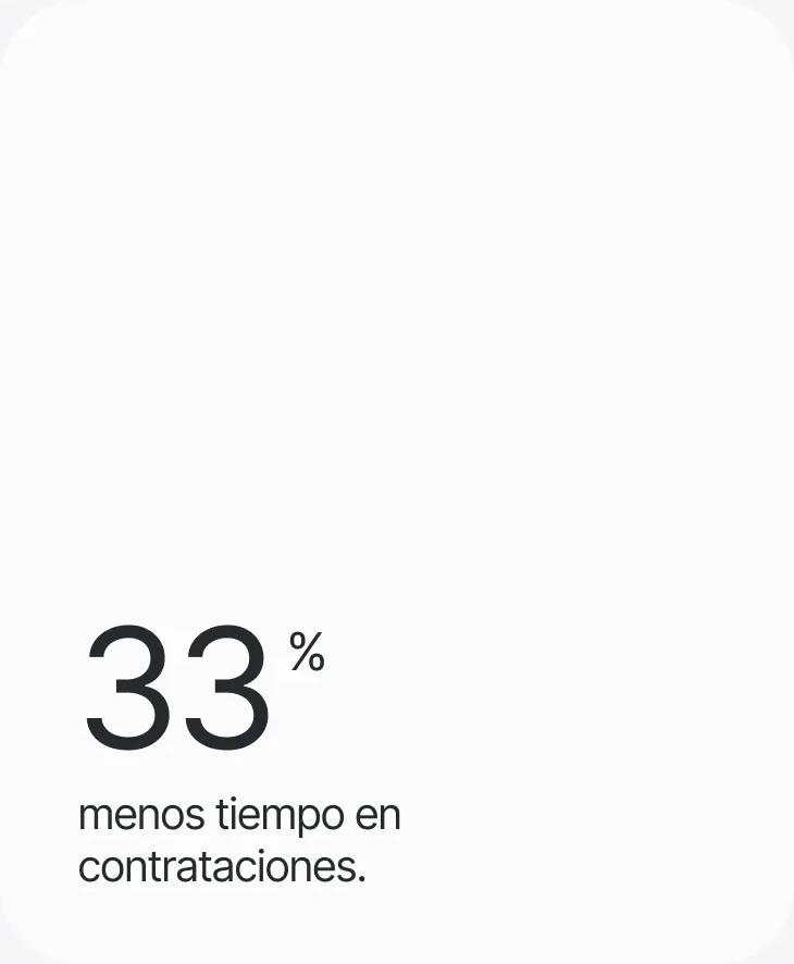 Un 33 % menos de tiempo en contrataciones