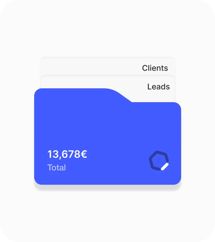 Widget de leads y clientes del programa de afiliados