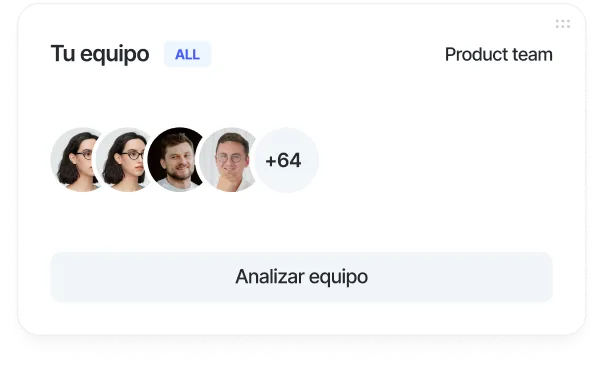 Widget de análisis de equipo