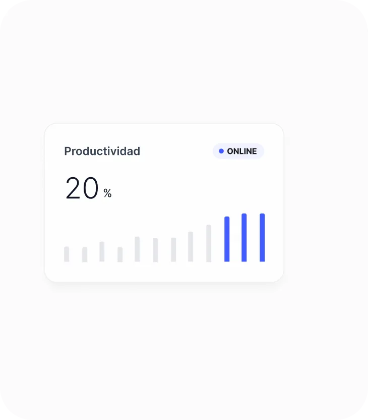 Widget de productividad al 20%