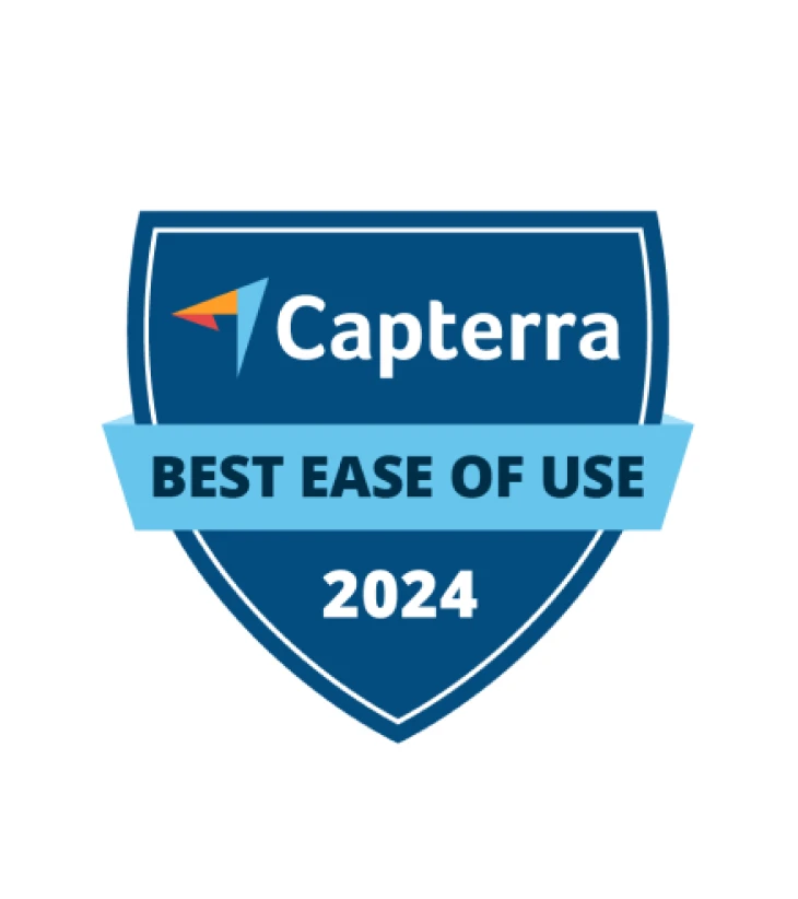 Distintivo Best Ease of Use 2024 de Capterra