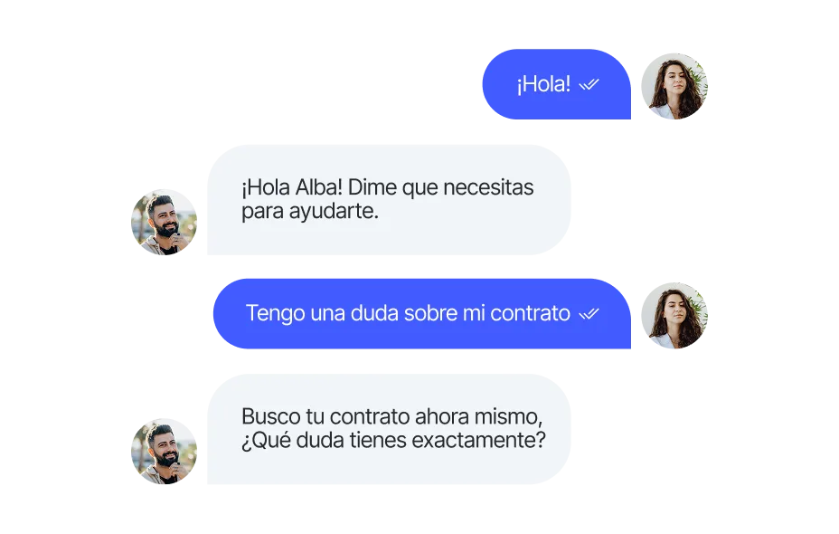 Conversación del chat con RRHH