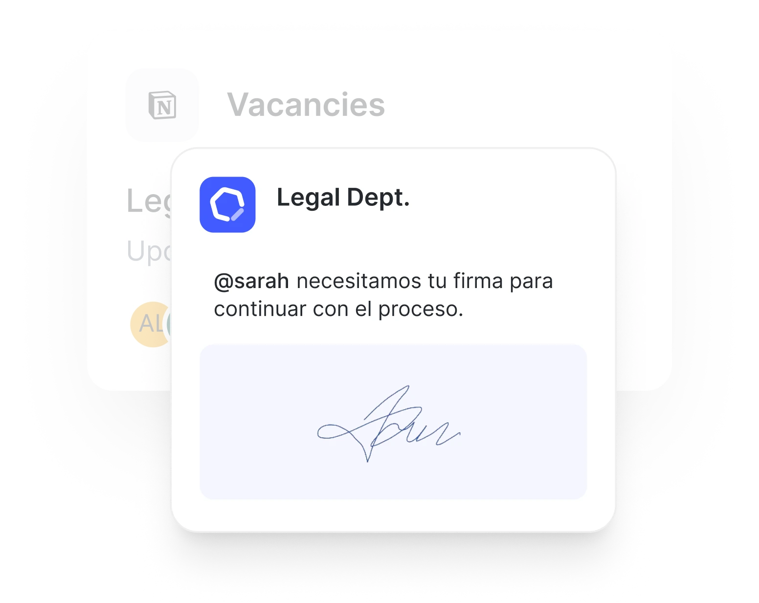 Documento legal firmado en Sesame HR