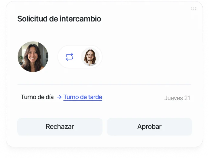 Solicitud de intercambio de turno