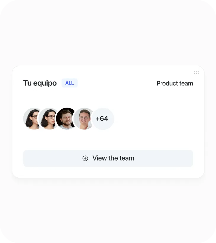 Interfaz de equipo en Sesame HR