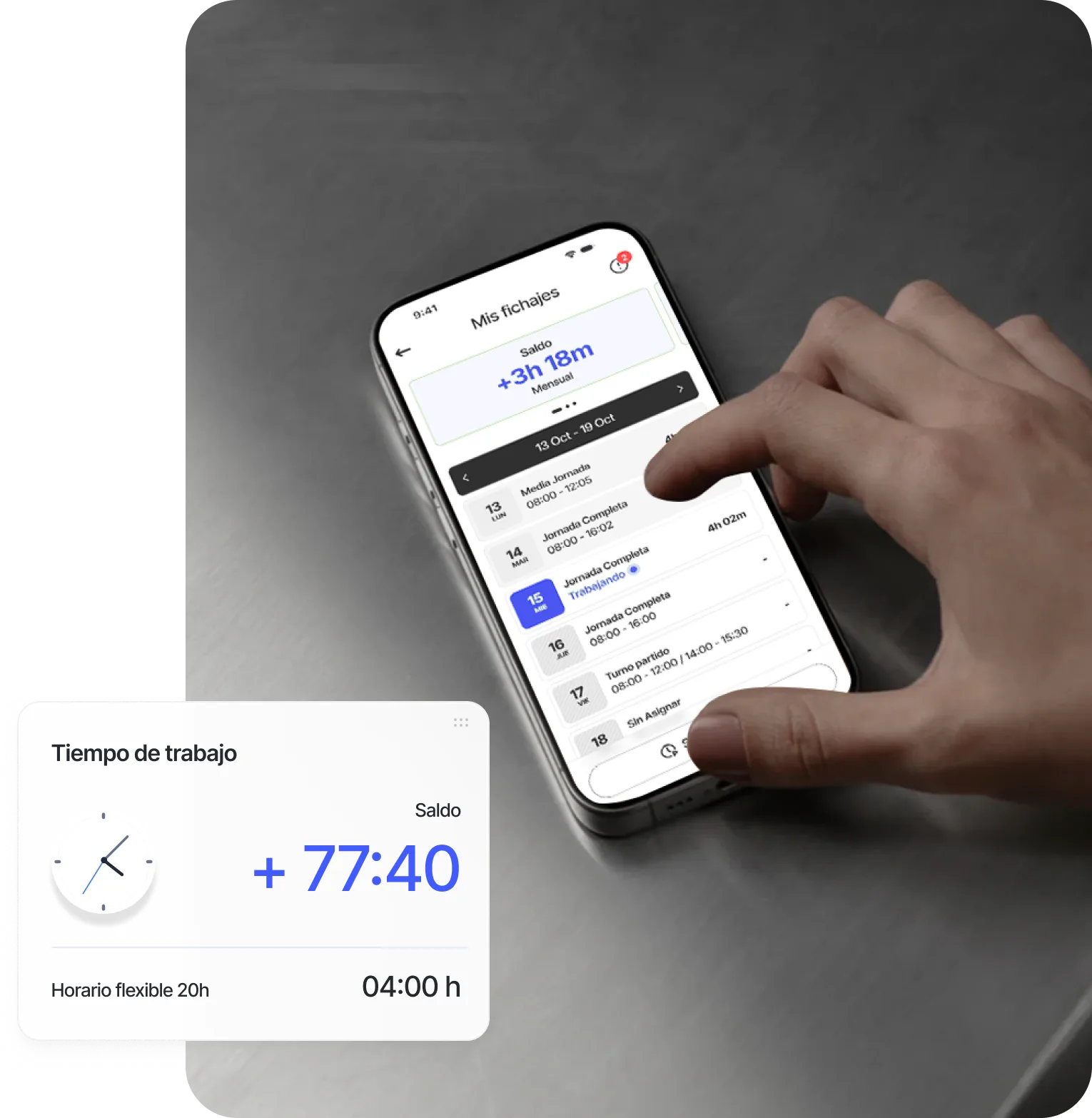 Gestión del tiempo y control horario en Sesame HR
