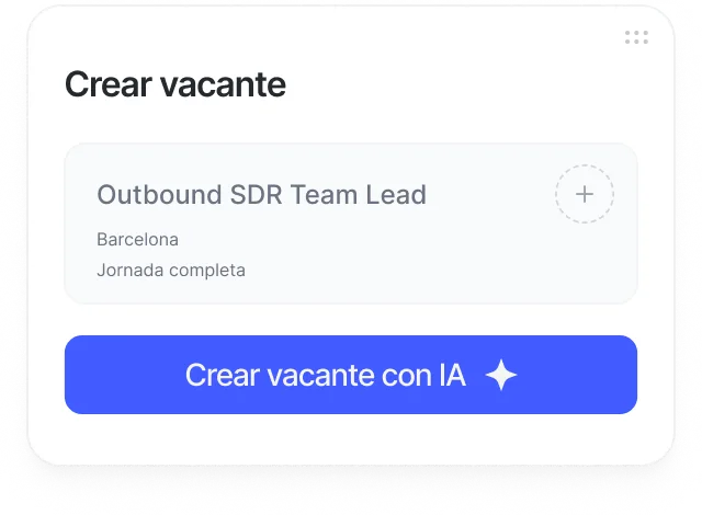 Creación de vacantes con IA en Sesame HR