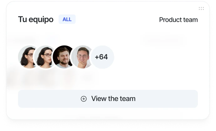 Widget de equipo en Sesame HR
