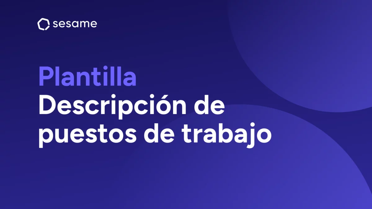 plantilla de descripción de puestos